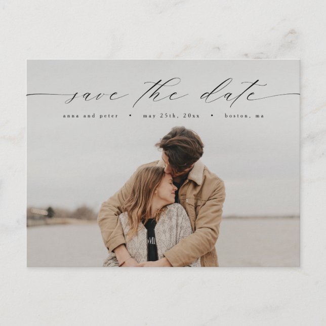 Carte postale de calligraphie moderne pour annonce (Devant)