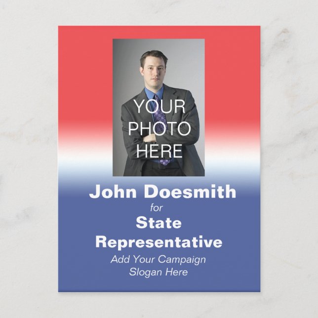 Carte postale de campagne électorale politique (Devant)