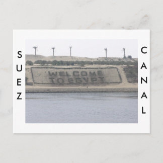 Carte postale de canal de Suez