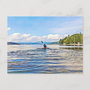 Carte postale de canot photo Serene Lake Kayak