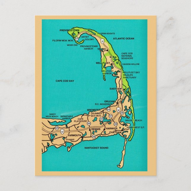 Carte postale de Cape Cod MA (Devant)