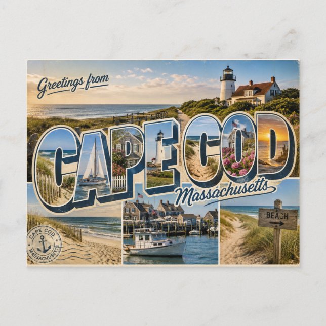 Carte postale de Cape Cod, Massachusetts (Devant)