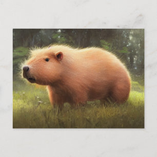 Carte postale de capybara mignon