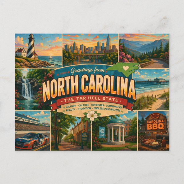 Carte postale de Caroline du Nord (Devant)