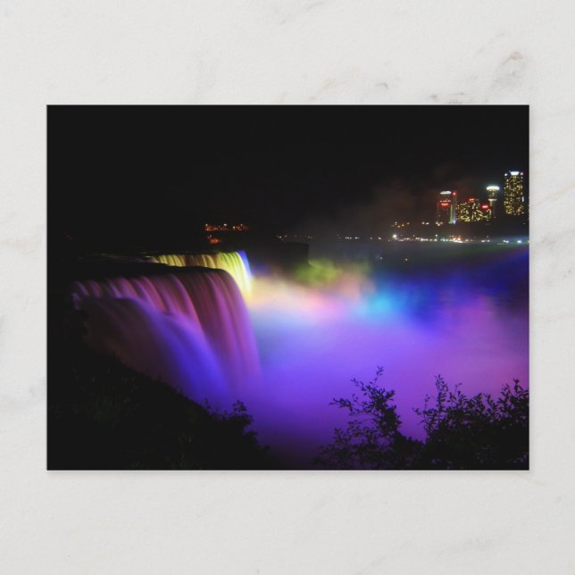 Carte postale de cascade colorée (Devant)