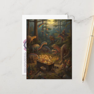 Carte postale de célébration des dinosaures
