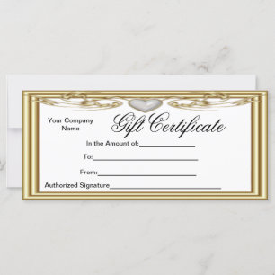 Carte postale de certificat-cadeau d'affaires