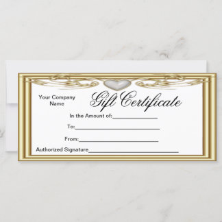 Carte postale de certificat-cadeau d'affaires