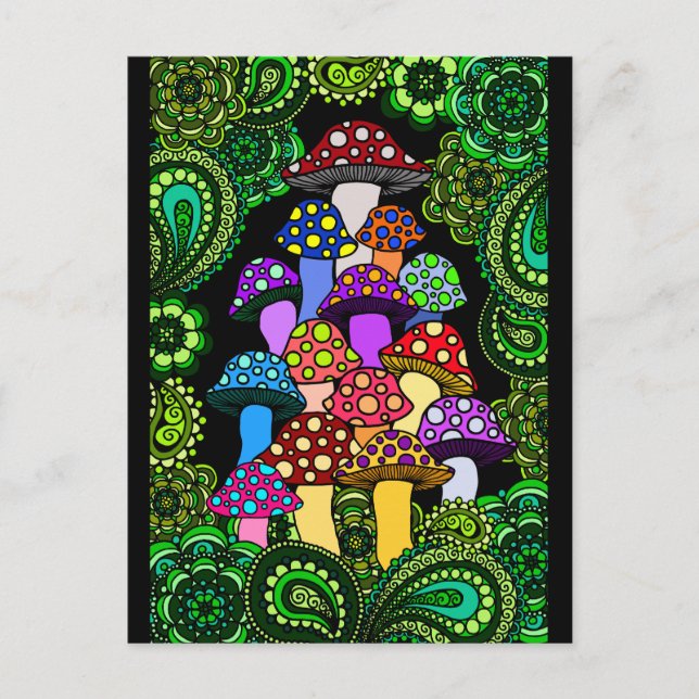 Carte postale de champignons (Devant)