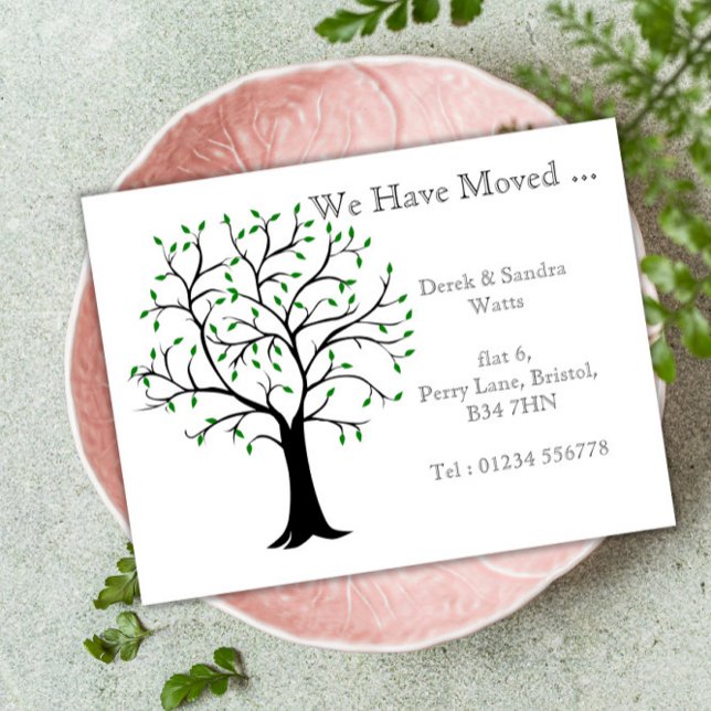 Carte postale de changement d'adresse nous avons d (Créateur téléchargé)