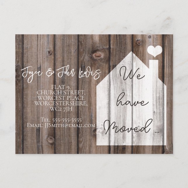 Carte postale de changement d'adresse nous avons d (Devant)