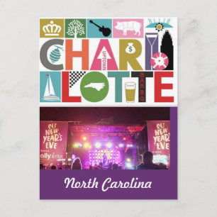 Carte postale de Charlotte NC Caroline du Nord