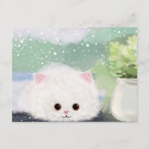 Carte postale de chat mignon