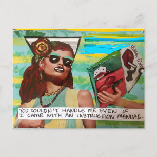 Carte postale de chat par bad girl art