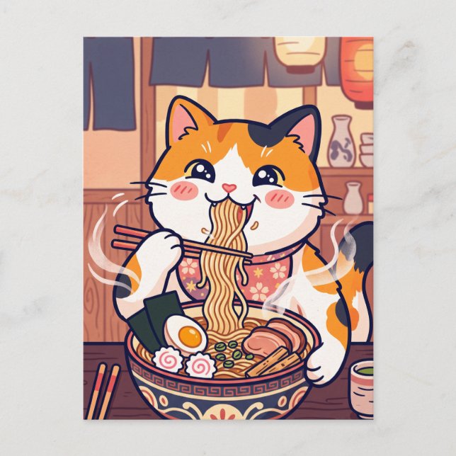 Carte postale de chat Udon (Devant)