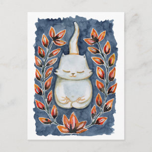 Carte postale de chat Yoga