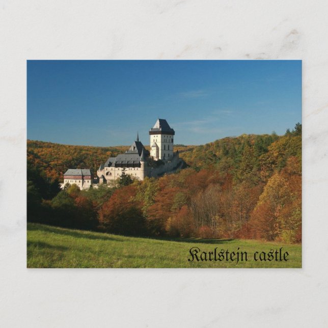 Carte postale de château de Karlstejn (Devant)