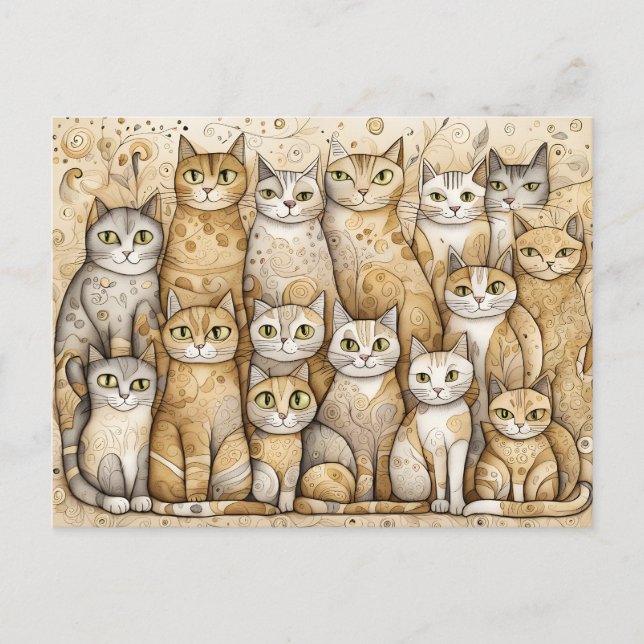 carte postale de chats apaisants (Devant)