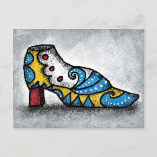 Carte postale de chaussure victorienne