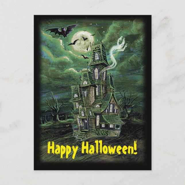 Carte postale de chauve-souris de la maison (Devant)