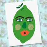 Carte postale de chaux Whimsical<br><div class="desc">Ajoutez votre propre texte à l'avant et à l'arrière,  ou modifiez les couleurs. Jetez un oeil à mon magasin pour plus !</div>