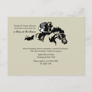 Carte postale de cheval et de jockey