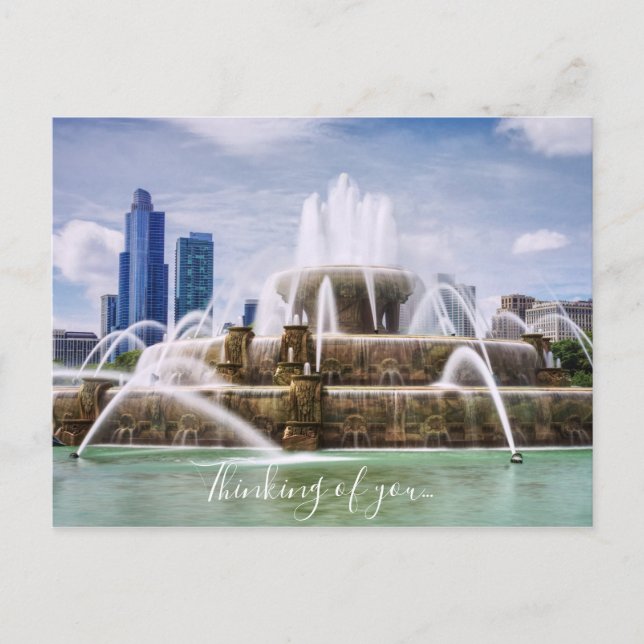 Carte postale de Chicago Buckingham Vous Pensant (Devant)
