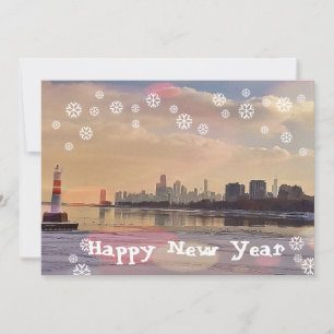 Carte postale de Chicago Happy New Year