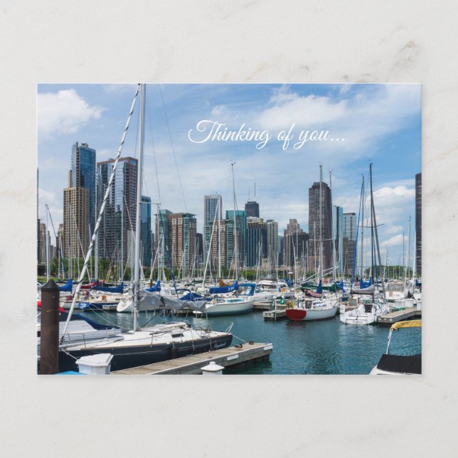 Carte postale de Chicago Harbor Thinking Of You (Devant)