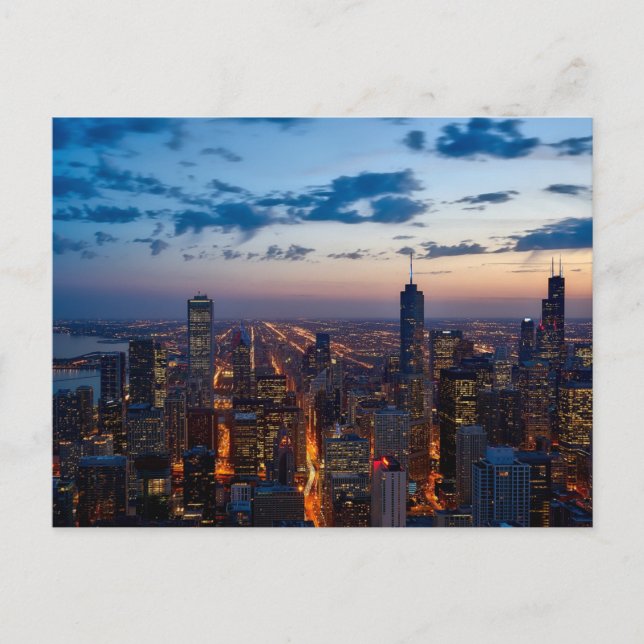 Carte postale de Chicago, Illinois, avec vue sur l (Devant)