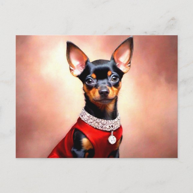 Carte postale de chien Pinscher Nain (Devant)