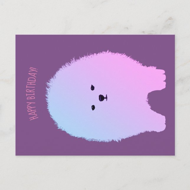Carte postale de chien Poméranie, animal de compag (Devant)