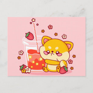 Carte postale de chiot Shiba Inu mignon