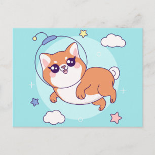 Carte postale de chiot Shiba Inu mignon