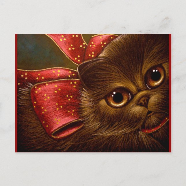 CARTE POSTALE DE CHOCOLATE PERSIAN CAT (Devant)