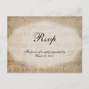 Carte postale de choix de dîner de la musique de