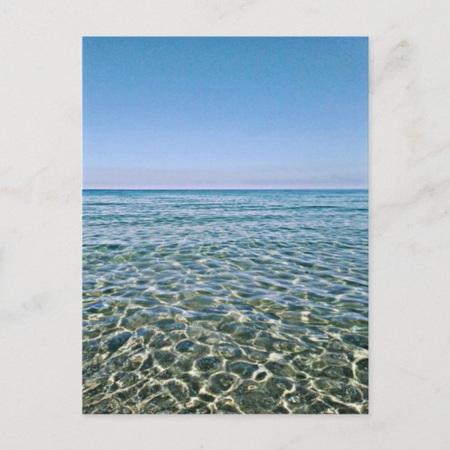 Carte postale de ciel bleu et mer calme magnifique (Devant)