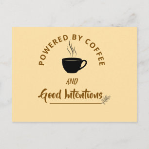 Carte postale de citation de café minimaliste   De