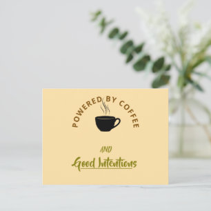 Carte postale de citation de café minimaliste De