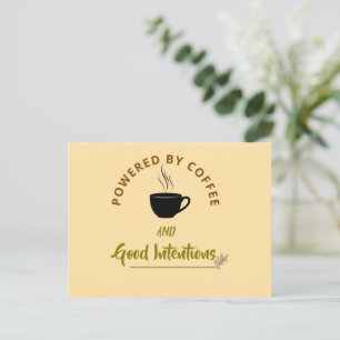 Carte postale de citation de café minimaliste   Dr