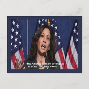 Carte postale de citation de Kamala Harris & Rêve