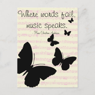 Carte postale de citation de musique