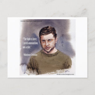 Carte postale de citation de Vladimir Zelensky & m