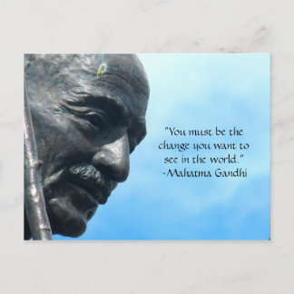 Carte postale de citation Gandhi - Vous devez être