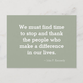Carte postale de citation inspirante de remercieme