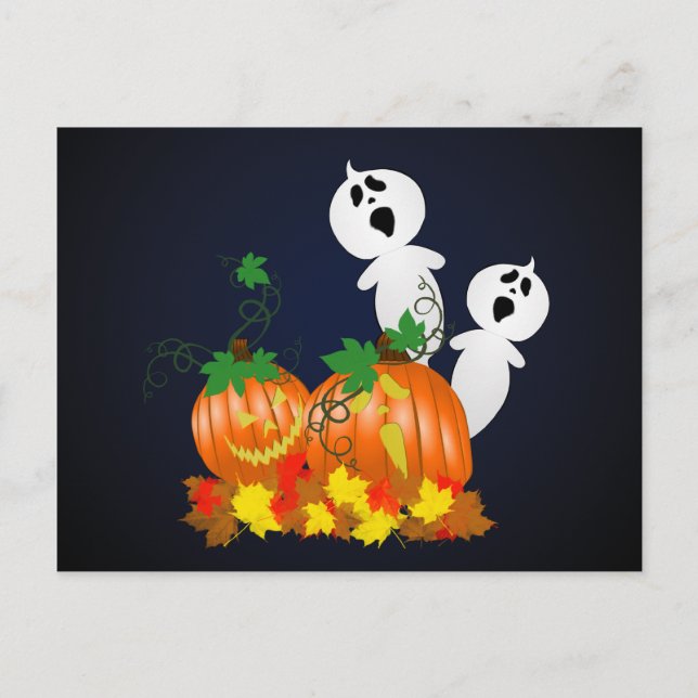 Carte postale de citrouille d'Halloween (Devant)
