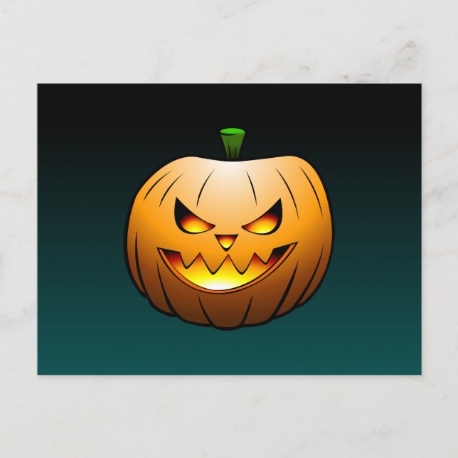Carte postale de citrouille d'Halloween (Devant)
