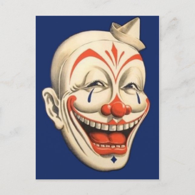Carte postale de clown de cirque (Devant)