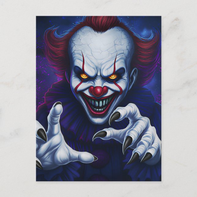 Carte postale de clown effrayant (Devant)