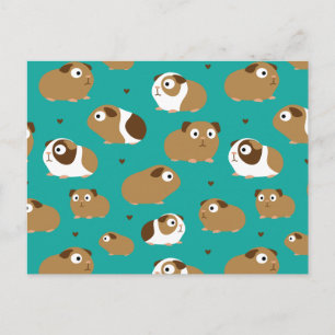 Carte postale de cochons d'Inde mignons